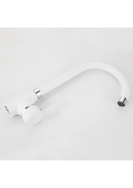 Beyaz Delta Safir Mutfak Evye Bataryası Aç Kapa Çubuk Kollu Kaliteli Musluk