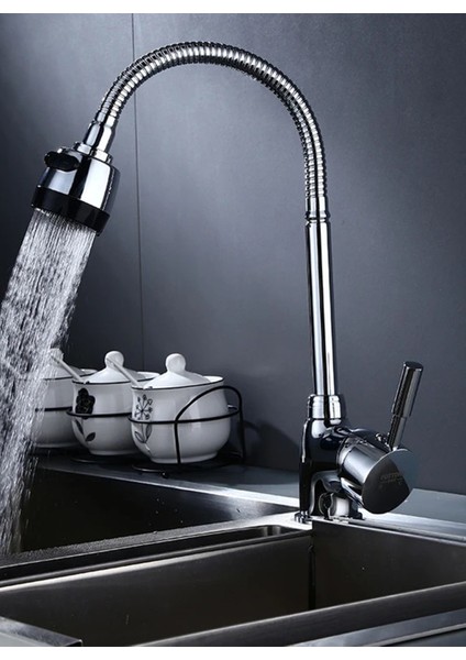 Esnek 2 Fonksiyonlu Başlıklı Armut Gövde Mutfak Evye Bataryası Aç Kapa Musluk fırsatları