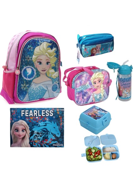 Lisanslı Ilkokul Çantası + Beslenme Çantası + Kalemkutu Suluk + Kab + Dosya + Kırtasiye Okul Seti modelleri