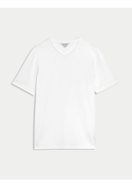 Yumuşak Dokulu V Yaka T-Shirt fırsatları