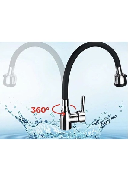 Siyah Oynar Borulu 2 Fonksiyonlu Mutfak Eviye Bataryası Musluğu Çeşmesi modelleri