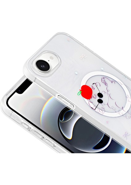 iPhone 16E Kılıf Darbe Emici Magsafe Şarj Şeffaf Figürlü Parlak Şık Görünüm Silikon Kapak modelleri
