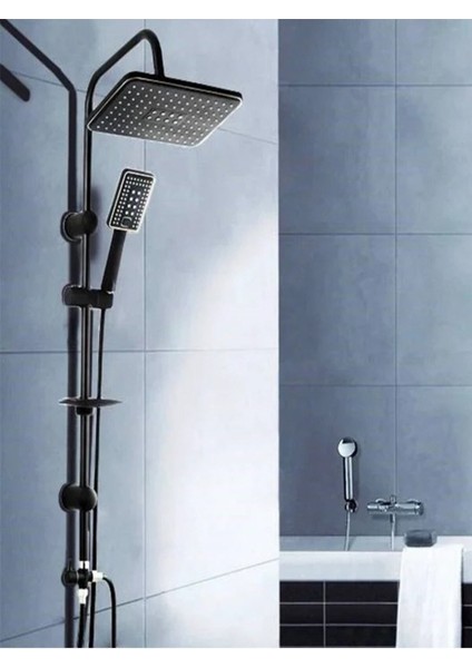 Mat Delta Siyah Robot Yağmurlama Duş Seti Banyo Lavabo ve Evye Batarya Seti indirimleri