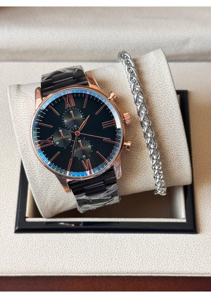 Bileklik Hediyeli Trend Spor Çelik Kordon Erkek Kol Saati fiyatları