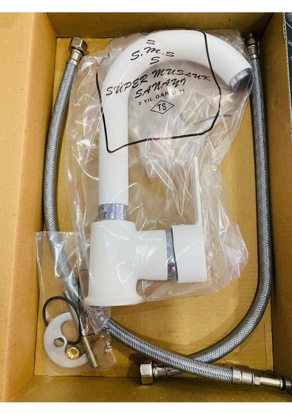 Beyaz Lüx Kısa Lavabo Bataryası fiyatları