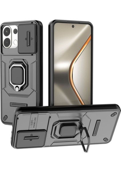 Oppo K12S Telefon Kılıfı, Kayar Kamera Kapağı, Döndürülebilir Halka Destekli Askeri Sınıf Darbeye Dayanıklı Koruyucu Kılıf Oppo K12S (Yurt Dışından)