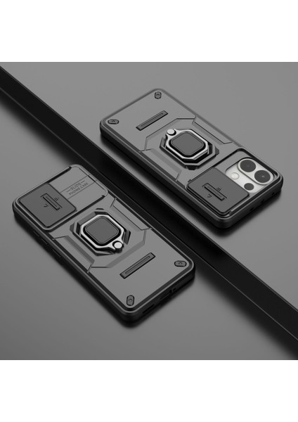 Oppo K12S Telefon Kılıfı, Kayar Kamera Kapağı, Döndürülebilir Halka Destekli Askeri Sınıf Darbeye Dayanıklı Koruyucu Kılıf Oppo K12S (Yurt Dışından) modelleri