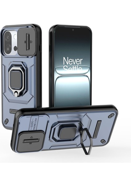 OnePlus 13T Telefon Kılıfı, Kayar Kamera Kapağı, Döndürülebilir Halka Destekli Askeri Sınıf Darbeye Dayanıklı Koruyucu Kılıf OnePlus 13T (Yurt Dışından)