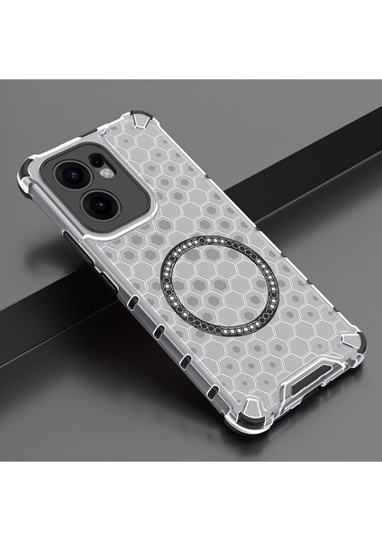 Oppo Reno 13 Manyetik Telefon Kılıfı, Şeffaf Darbeye Dayanıklı Telefon Kılıfı Kapağı Oppo Reno 13 (Yurt Dışından)