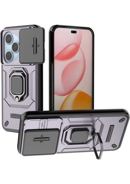 Honor 400 Telefon Kılıfı, Kayar Kamera Kapağı, Döndürülebilir Halka Destekli Askeri Sınıf Darbeye Dayanıklı Koruyucu Kılıf Honor 400 (Yurt Dışından)