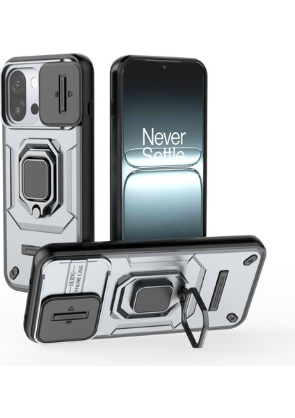 OnePlus 13T Telefon Kılıfı, Kayar Kamera Kapağı, Döndürülebilir Halka Destekli Askeri Sınıf Darbeye Dayanıklı Koruyucu Kılıf OnePlus 13T (Yurt Dışından)