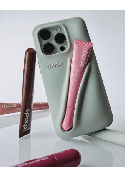 iPhone 16 Pro Max Uyumlu “ Cam Hediye “ Rhode Summer Premium Silikon Lip Case Telefon Kılıfı + Ruj modelleri