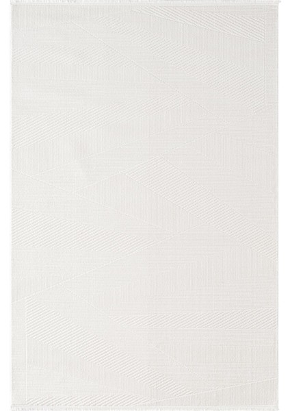 Cotto Cool CL001W Modern Desen Akrilik Beyaz Halı Pamuk Tabanlı Salon Koridor Oturma Odası Halısı fiyatları