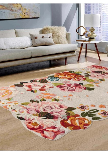 Dijital Kaymaz Yıkanabilir Modern Salon Halısı Mutfak Halısı Koridor Halısı Oval Halı Yolluk DC-4033