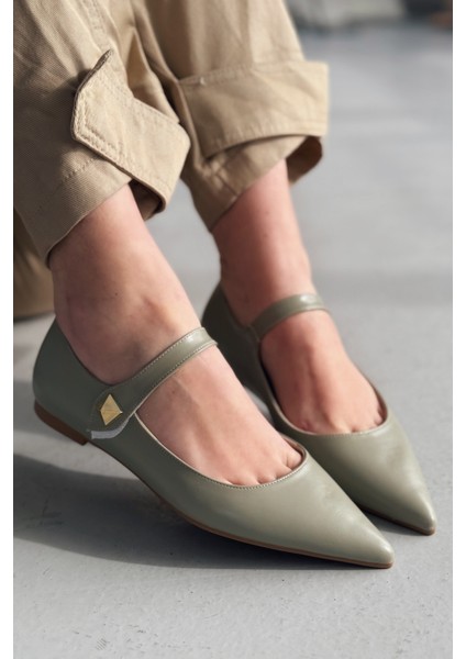 Brano Mat Sivri Burunlu Su Yeşili Kadın Babet indirimleri