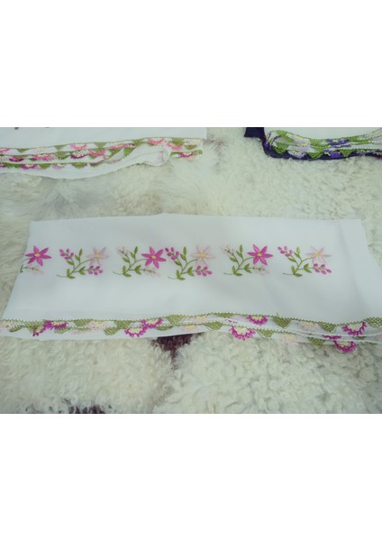 El Emeği Nakış Işlemeli Iğne Oyalı Namaz Örtüsü Çeyizlik Mevlit Başörtüsü Krep Kumaş 145X75 cm indirimleri