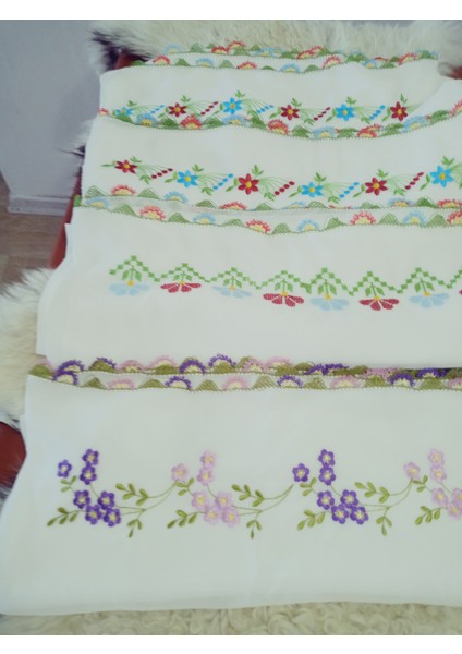 El Emeği Nakış Işlemeli Iğne Oyalı Namaz Örtüsü Çeyizlik Mevlit Başörtüsü Krep Kumaş 145X75 cm modelleri