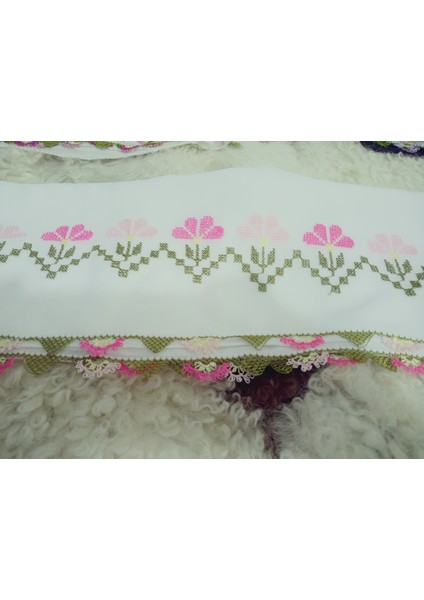 El Emeği Nakış Işlemeli Iğne Oyalı Namaz Örtüsü Çeyizlik Mevlit Başörtüsü Krep Kumaş 145X75 cm fırsatları