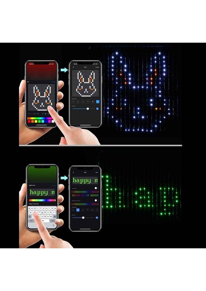 USB Rgb Akıllı Perde Işıkları 400 LED Işıklı Uzaktan Kumanda Sevgililer/doğum Günü Için LED Işık indirimleri