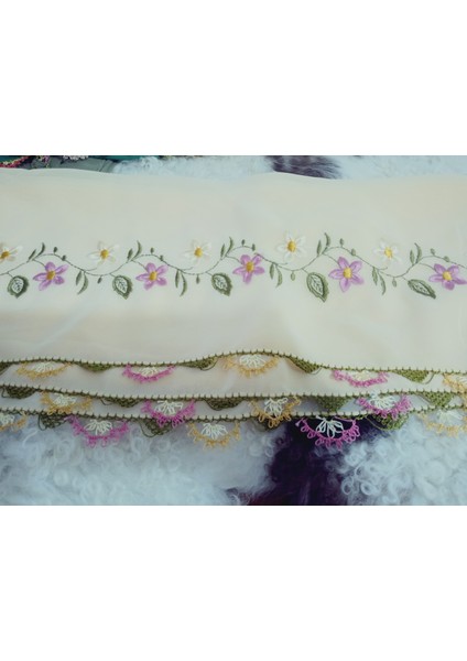 El Emeği Nakış Işlemeli Iğne Oyalı Namaz Örtüsü Çeyizlik Mevlit Başörtüsü Krep Kumaş 145X75 cm modelleri