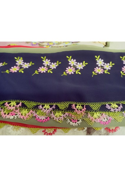 El Emeği Nakış Işlemeli Iğne Oyalı Namaz Örtüsü Çeyizlik Mevlit Başörtüsü Krep Kumaş 145X75 cm modelleri