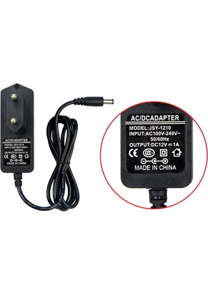 12 Volt 1 Amper Priz Tip Adaptör IP20 Iç Mekan