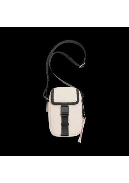 Kaplamalı Dikey Çapraz Askılı Erkek Çanta Kemik Beyaz