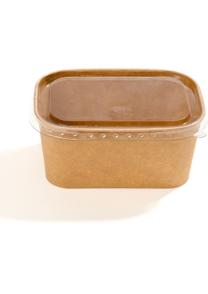 Dikdörtgen Salata Kasesi Kraft (1000ML) 50 Adet