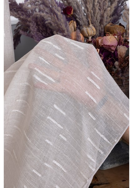 Keten Moroccan Bej 1/2.5 Normal Pileli Ütü Istemez Kırışmaz Yeni Sezon Salon Oda Tül Perdesi modelleri