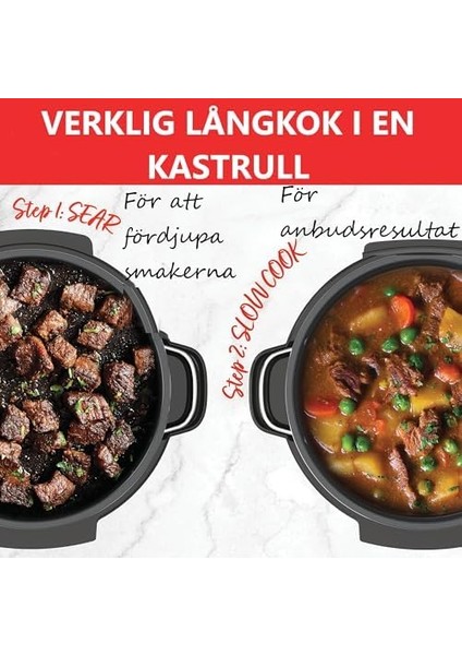 Pot Üstün Yavaş Pişirici/yavaş Pişirici, 7,1l Çoklu Pişirici / 4 Pişirme Fonksiyonu (Yavaş Pişirme, Kızartma, Buharda Pişirme ve Sıcak Tutma Fonksiyonu) Bulaşık Makinesinde Yıkanabilir - 800W fiyatları