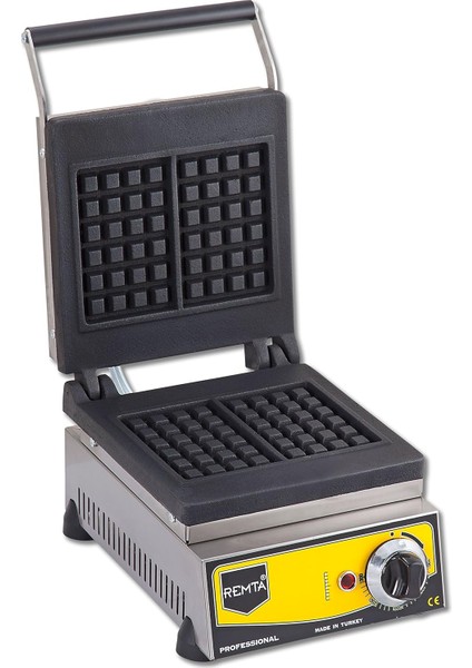 W10 Kare Model Waffle Makinası, Elektrikli, Paslanmaz Çelik