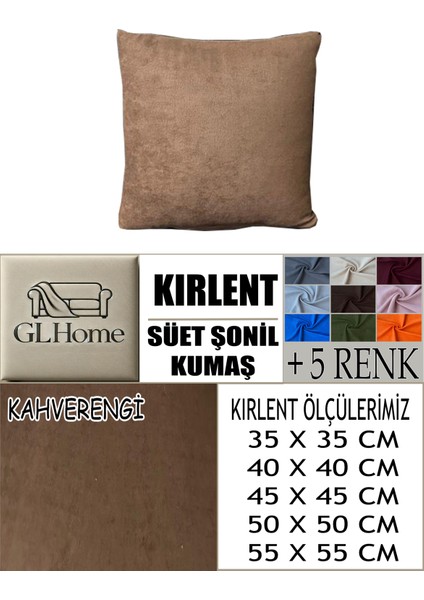 Süet Detaylı Angora Kumaş 2 Adet Kirlent Kılıfı