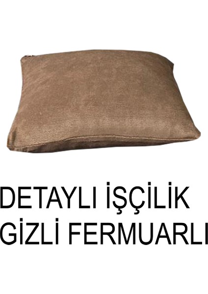 Süet Detaylı Angora Kumaş 2 Adet Kirlent Kılıfı modelleri