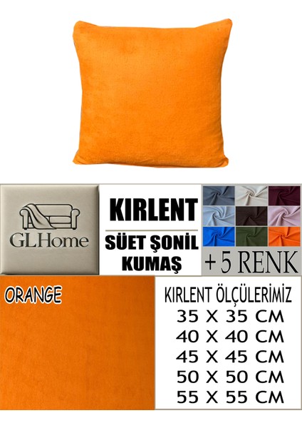 Süet Detaylı Angora Kumaş 2 Adet Kirlent Kılıfı