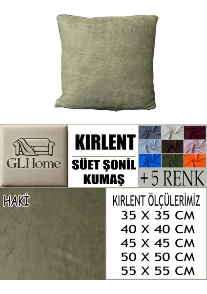 Süet Detaylı Angora Kumaş 2 Adet Kirlent Kılıfı