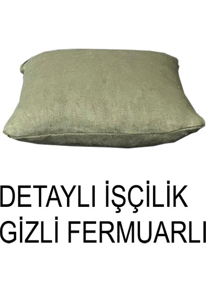 Süet Detaylı Angora Kumaş 2 Adet Kirlent Kılıfı modelleri