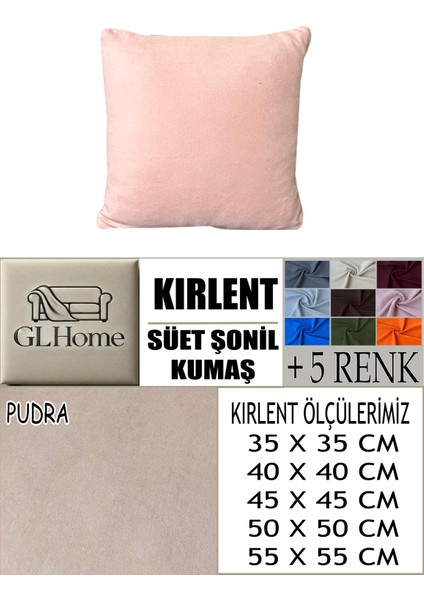 Süet Detaylı Angora Kumaş 2 Adet Kirlent Kılıfı