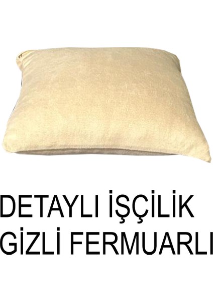 Süet Detaylı Angora Kumaş 2 Adet Kirlent Kılıfı indirimleri