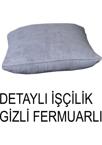 Süet Detaylı Angora Kumaş 2 Adet Kirlent Kılıfı modelleri