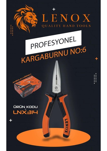 Lenox Tools Profesyonel Kargaburnu No:6 S45 Çelik