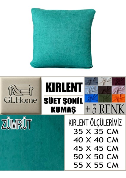 Süet Detaylı Angora Kumaş 2 Adet Kirlent Kılıfı