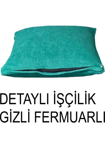 Süet Detaylı Angora Kumaş 2 Adet Kirlent Kılıfı modelleri