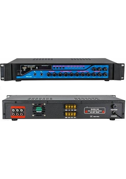 Dexun D-200 3 Zone 200 W Usb-Bt 2 Mik. Giriş Hat Trafolu Anfi