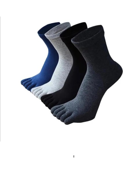 6'lı Paket Bambu Parmaklı Çorap