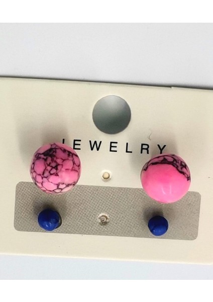 Renkli Kararmaz Papatya Figürlü Lüks Küpe