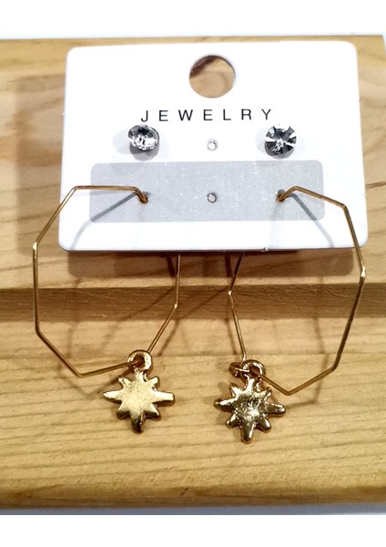 Figürlü Lüks Kararmaz Küpe