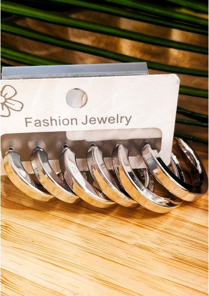 Lüks Spor Metal Çoklu Küpe