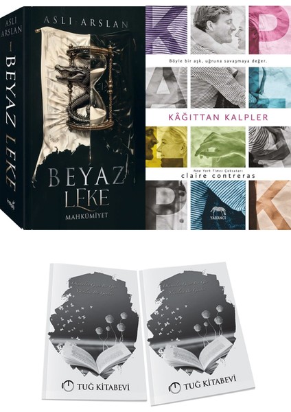 Kağıttan Kalpler ve Beyaz Leke Mahkumiyet Aslı Arslan 2li Set + Hediyeli