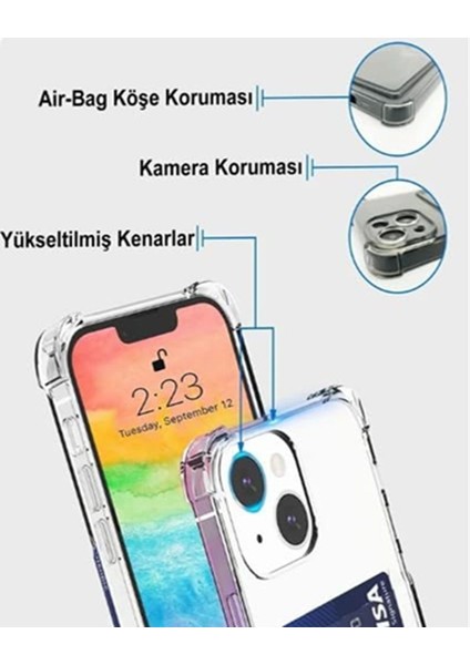 Samsung Galaxy S25 Ultra Kartlıklı Kılıf Darbe Emici Köşe Korumalı Silikon Kapak Şeffaf-Füme modelleri