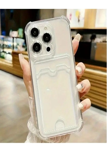Apple Iphone 16 Kartlıklı Kılıf Darbe Emici Köşe Korumalı Silikon Kapak Şeffaf fiyatları